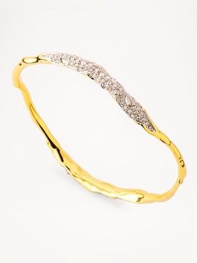 Alexis Bittar Solanales Gold Crystal Skinny
Bangle Bracelet